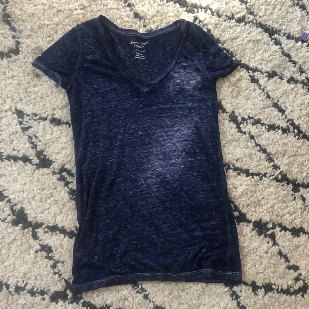 American Eagle Favorite Tee - Blue Heather - Size Small